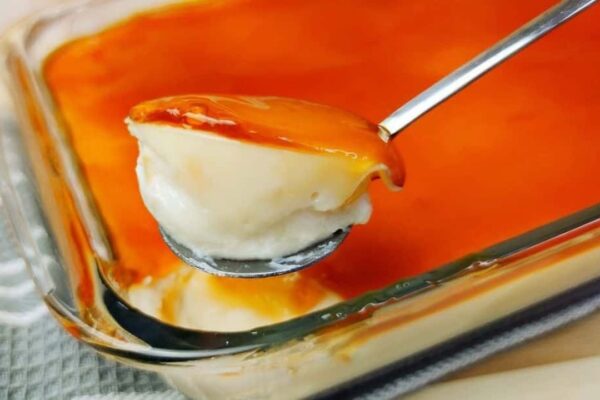 Easy 4-Ingredient Caramel Pudding, homemade and freshly served