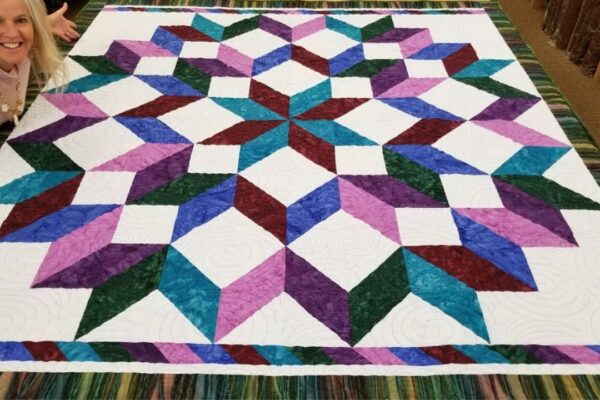 Finished Donna’s Easy Carpenter’s Wheel Quilt (With Free Pattern), a completed DIY project