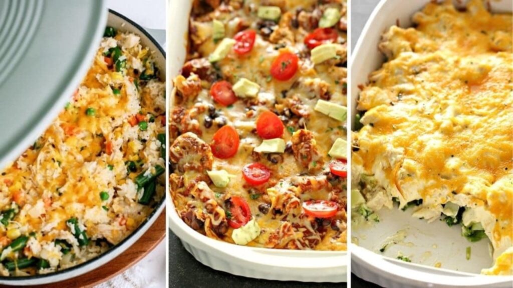 3 Easy Casserole Recipes, homemade and freshly served