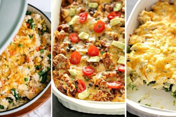 3 Easy Casserole Recipes, homemade and freshly served