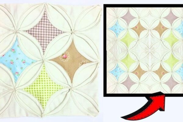 Finished Easy Cathedral Window Quilt, a completed DIY project