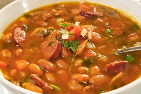 Easy Charro Beans, homemade and freshly served