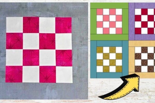 Finished a Checkerboard Quilt Block, a completed DIY project