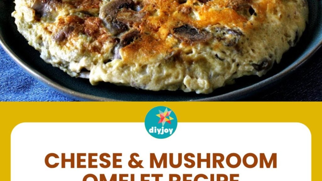 Delicious Homemade Cheese & Mushroom Omelet, homemade and freshly served