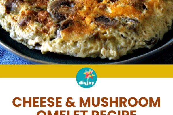 Delicious Homemade Cheese & Mushroom Omelet, homemade and freshly served