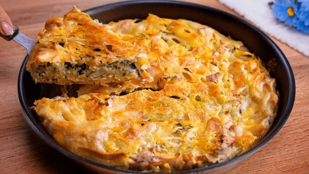 Easy Cheesy Cabbage Skillet, homemade and freshly served