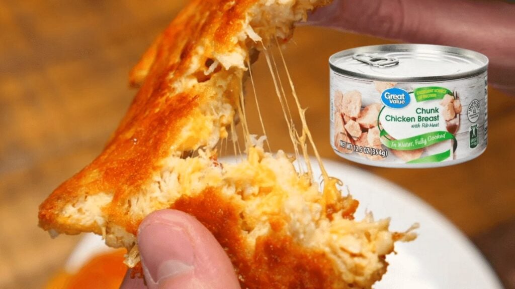 Easy Cheesy Canned Chicken Patties, homemade and freshly served