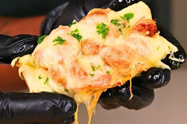 Easy-to-Make Cheesy Shrimp Stuffed Garlic Bread, homemade and freshly served