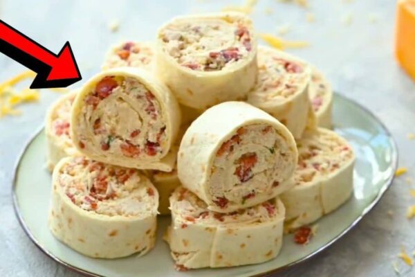 15-Minute Chicken Bacon Ranch Pinwheels, homemade and freshly served