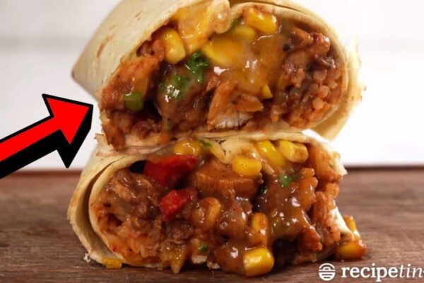 Easy, Juicy, and Loaded Chicken Burritos, homemade and freshly served