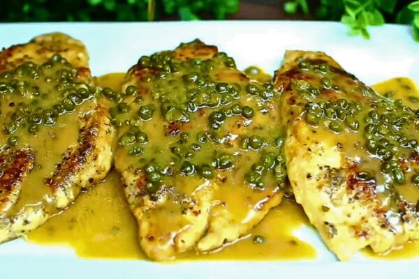 Easy Chicken Piccata, homemade and freshly served