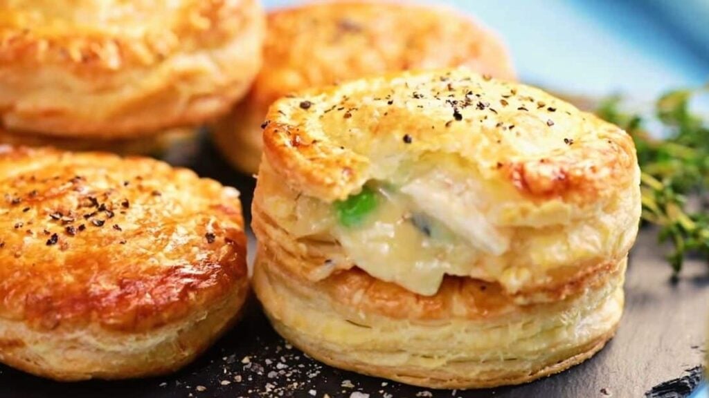 Super Easy Chicken Pot Pie Biscuits, homemade and freshly served