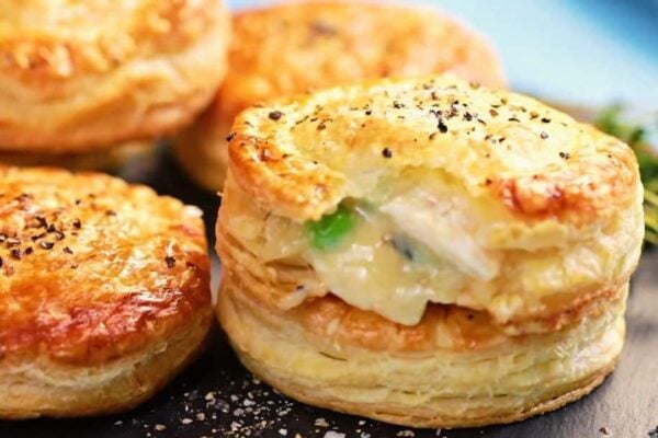 Super Easy Chicken Pot Pie Biscuits, homemade and freshly served