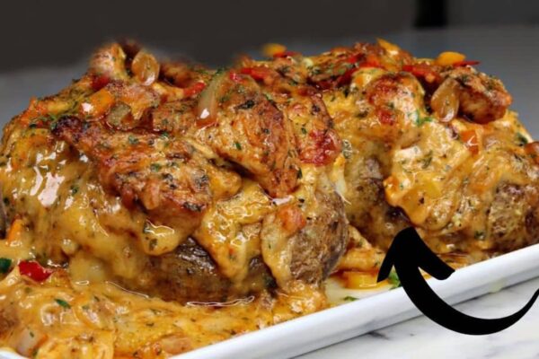 Easy-to-Make Chicken Stuffed Baked Potato, homemade and freshly served