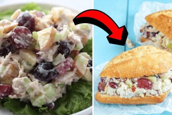 Easy Chicken Waldorf Salad, homemade and freshly served
