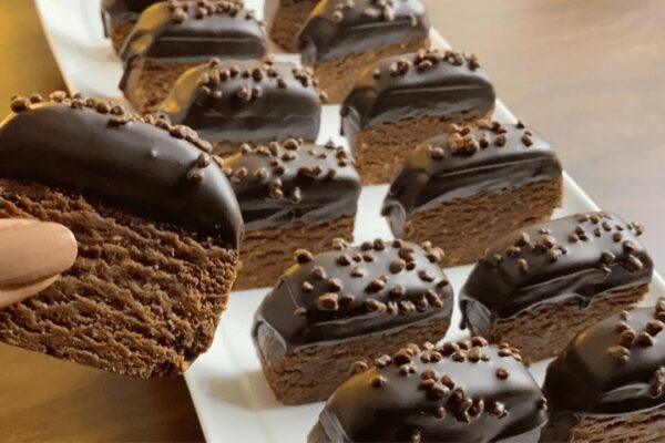 Easy No-Bake Chocolate Candy, homemade and freshly served