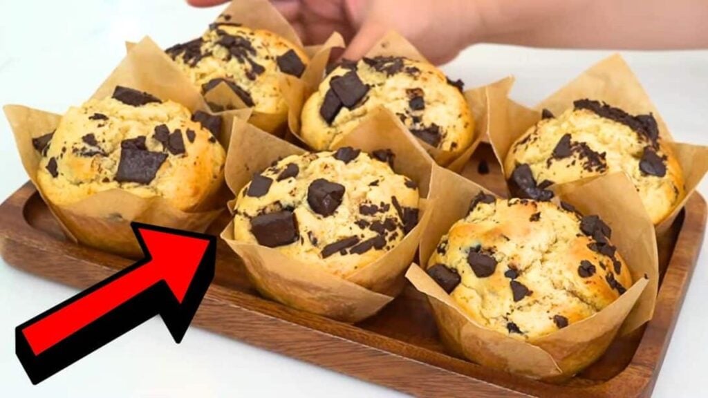 Soft & Fluffy Chocolate Chip Muffin, homemade and freshly served