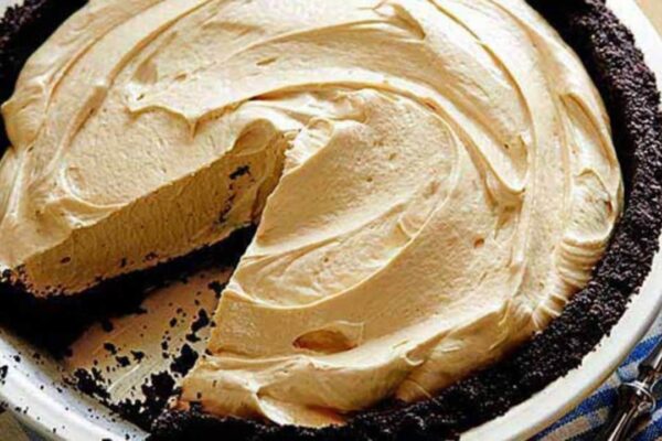 Ree Drummond's 6-Ingredient Chocolate Peanut Butter Pie, homemade and freshly served