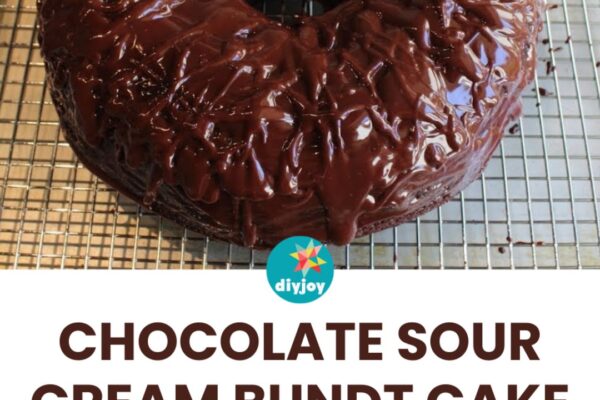 Easiest Chocolate Sour Cream Bundt Cake, homemade and freshly served
