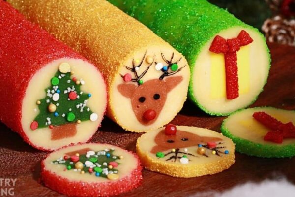 Easy Slice and Bake Christmas Cookies, homemade and freshly served