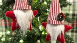 Finished Easy 10-Minute DIY Star Gnome Ornament, a completed DIY project