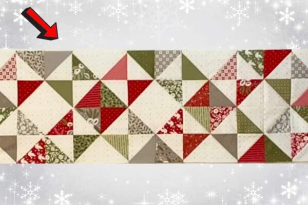 Finished Easy Christmas Table Runner, a completed DIY project
