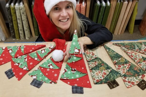 Finished Easy Christmas Tree Folded Napkin, a completed DIY project