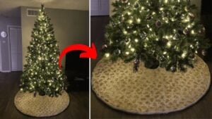 Finished a Christmas Tree Skirt, a completed DIY project