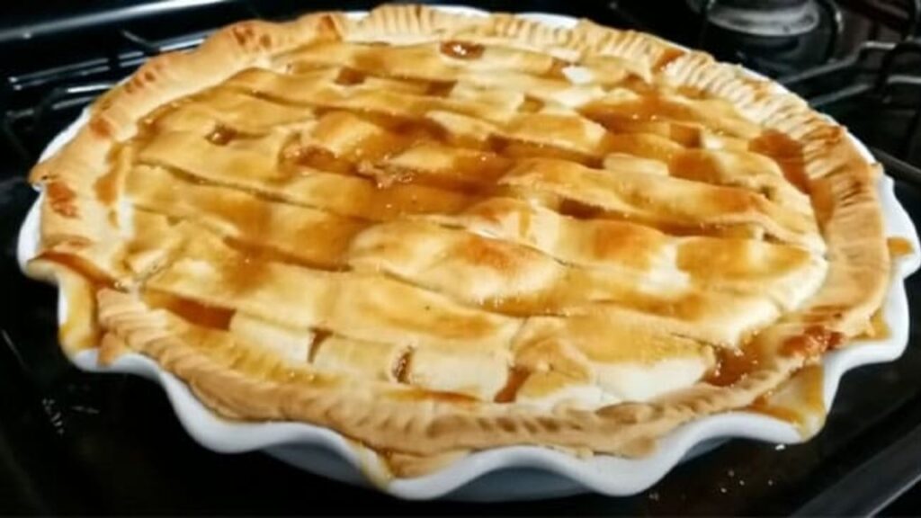 Easy Cinnamon Roll Peach Cobbler, homemade and freshly served