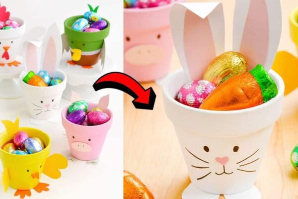 Finished Easy Clay Pot Animal (w/ Free Template), a completed DIY project