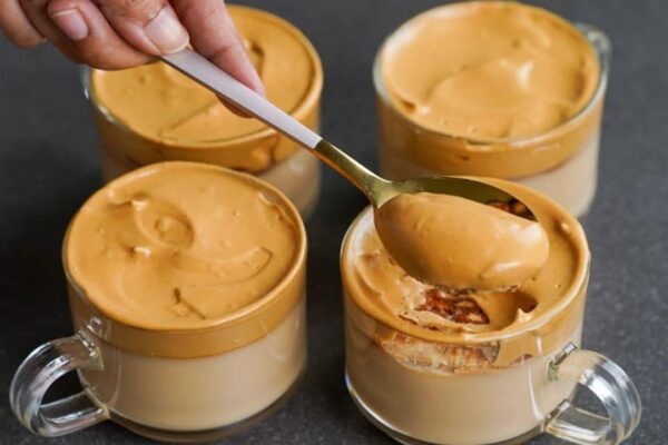5-Ingredient Coffee Pudding Cup, homemade and freshly served