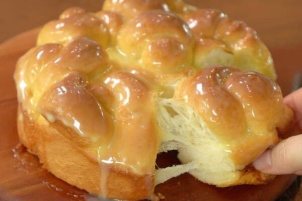 Super Easy Condensed Milk Bread, homemade and freshly served