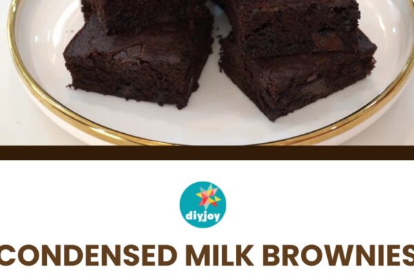 Fudgy & Chewy Condensed Milk Brownies, homemade and freshly served