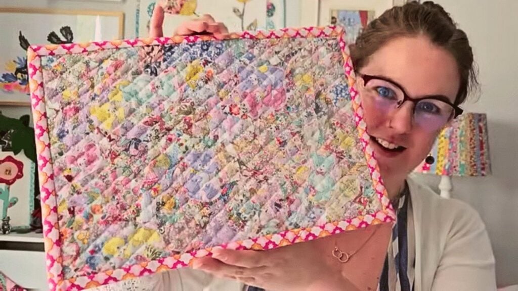 Finished Easy Confetti Crumb Quilting, a completed DIY project