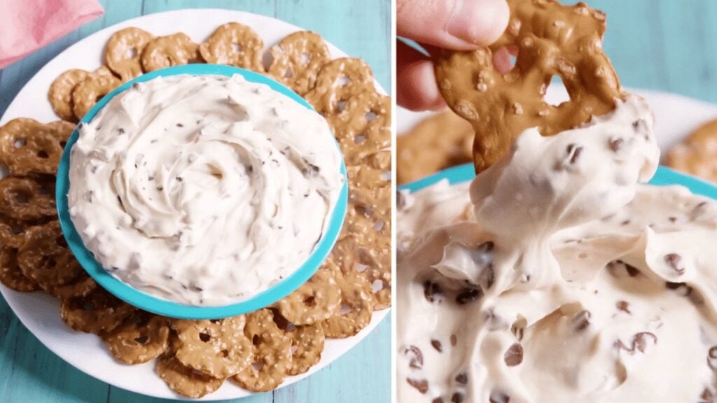 Easy Cookie Dough Dip, homemade and freshly served