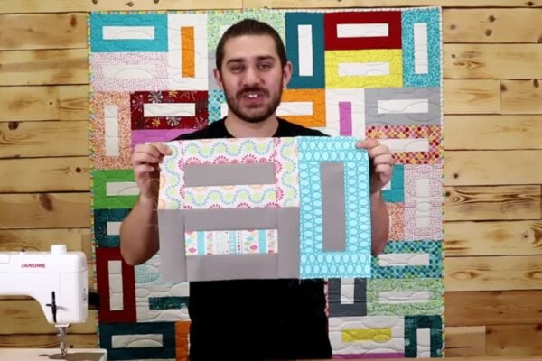 Finished Cool Retro Quilt for Beginners, a completed DIY project