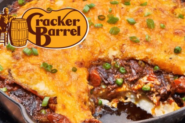 Cracker Barrel's Hashbrown Casserole Shepherd's Pie, homemade and freshly served