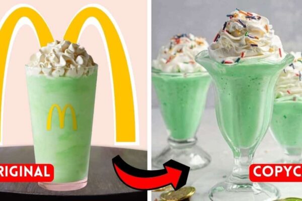 Easy Copycat McDonald’s Shamrock Shake, homemade and freshly served