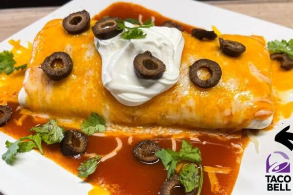 Easy Copycat Taco Bell Enchirito, homemade and freshly served