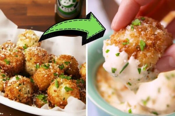 Easy Crab Cake Poppers, homemade and freshly served