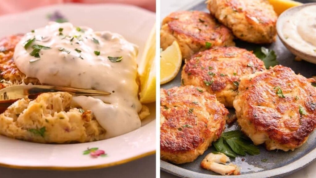 Easy Crab Cakes, homemade and freshly served