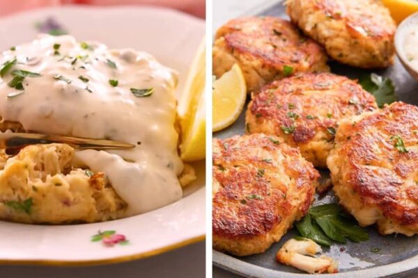 Easy Crab Cakes, homemade and freshly served