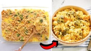 Cracker Barrel Broccoli Cheese Casserole Copycat, homemade and freshly served