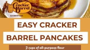 Easy Cracker Barrel Pancakes, homemade and freshly served