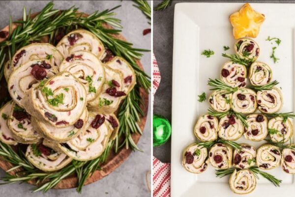 Easy Cranberry Brie Pinwheels, homemade and freshly served