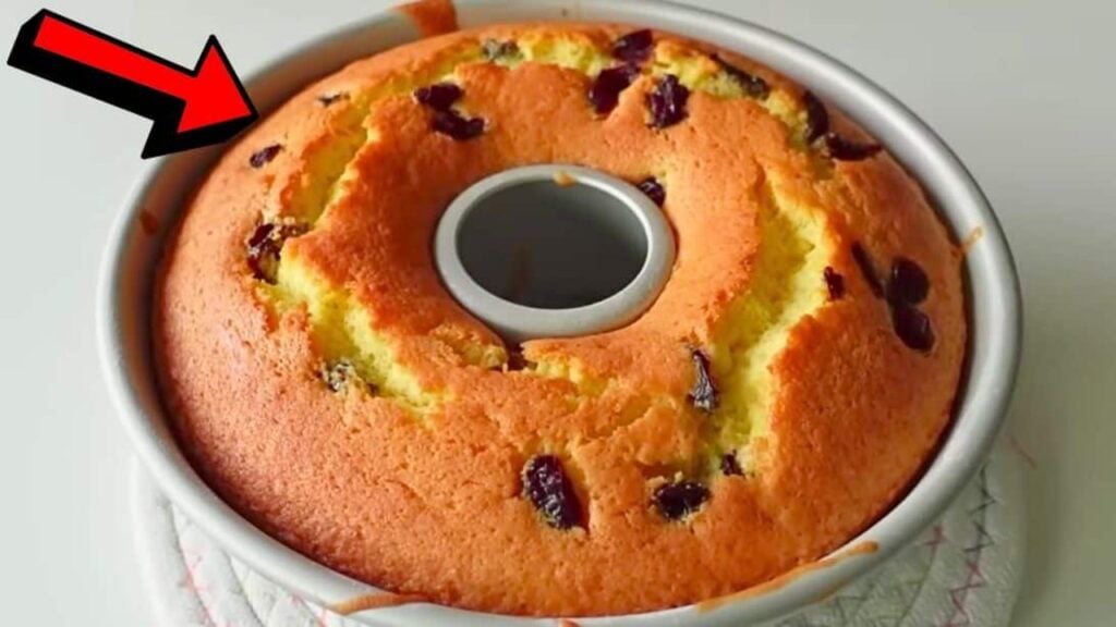 Easy Cranberry Orange Cake, homemade and freshly served