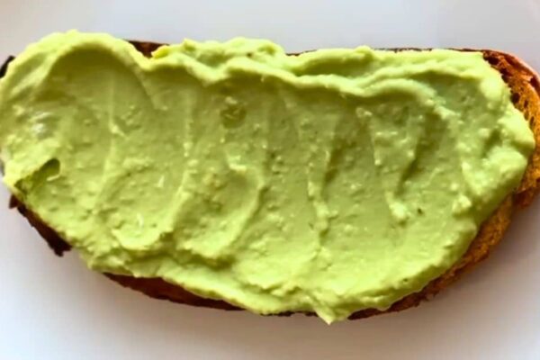 Easy Creamy Avocado Toast, homemade and freshly served