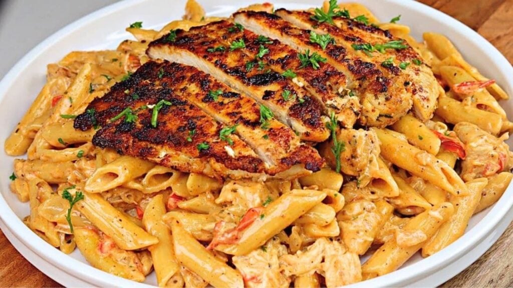 the Creamiest Cajun Chicken Pasta, homemade and freshly served