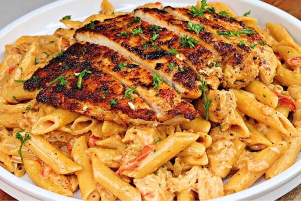 the Creamiest Cajun Chicken Pasta, homemade and freshly served