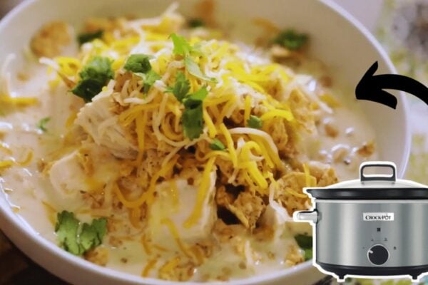 Creamy White Chicken Chili, homemade and freshly served